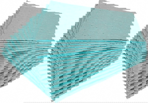Sorbent Pad: Chemical & Hazmat Use, 1' Wide, 1' Long, 21 gal, Green